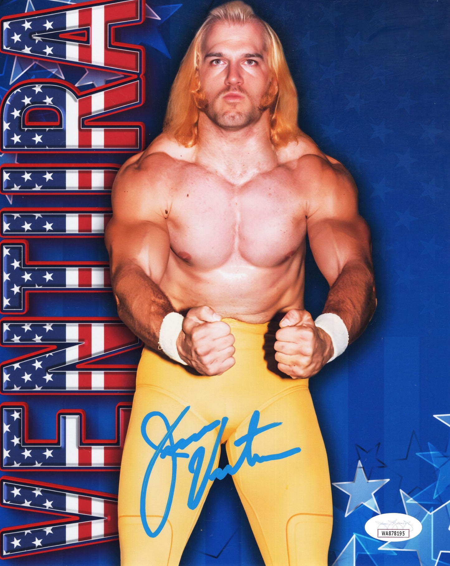 Jesse Ventura The Body (metallic 8x10) signed autographed photo WWF WWE WCW
