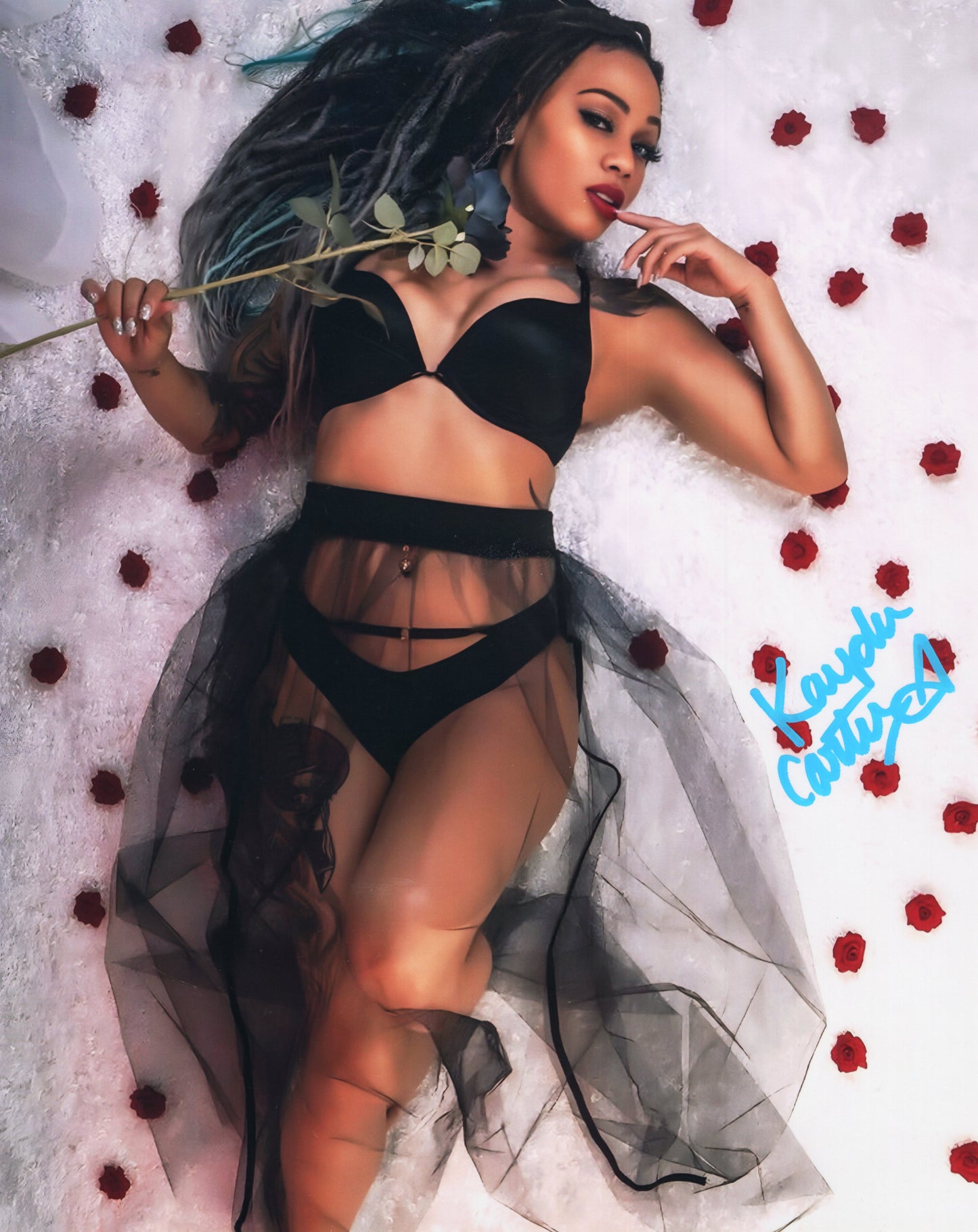 Kayden Carter (metallic 8x10) JSA funhouse photo signed auto autographed