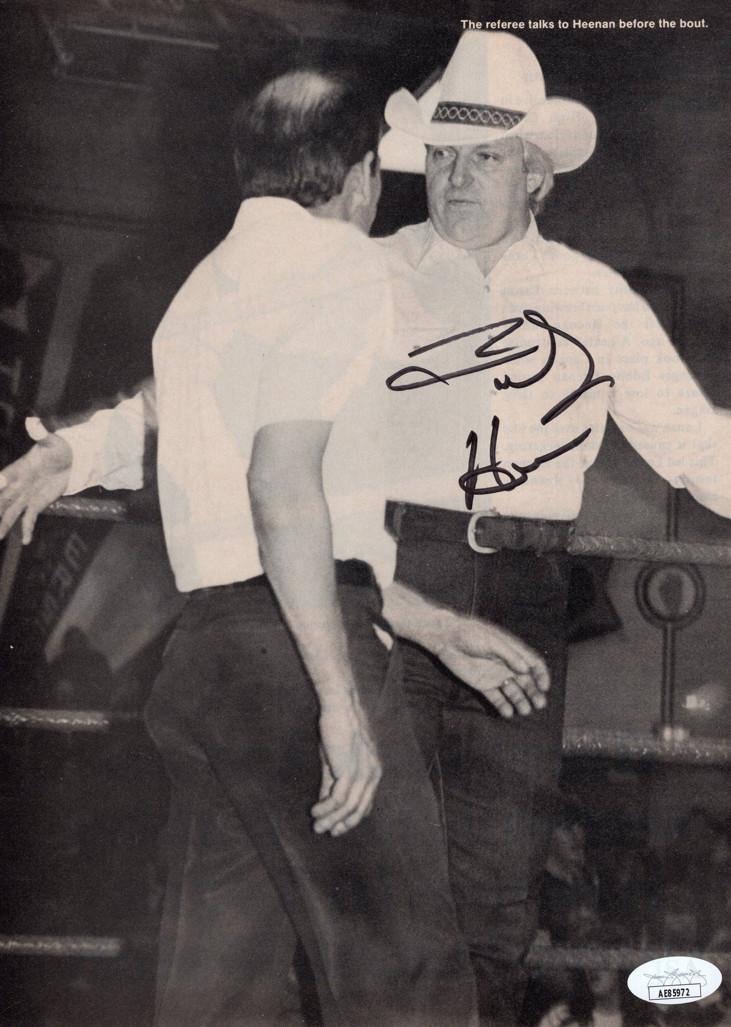 Bobby Heenan JSA (magazine page) photo signed auto autographed WWF