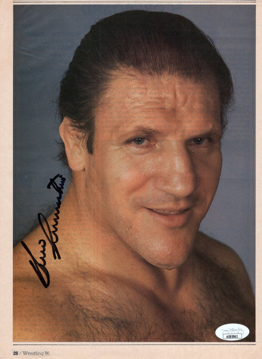 Bruno Sammartino JSA (magazine page) photo signed auto autographed WWF
