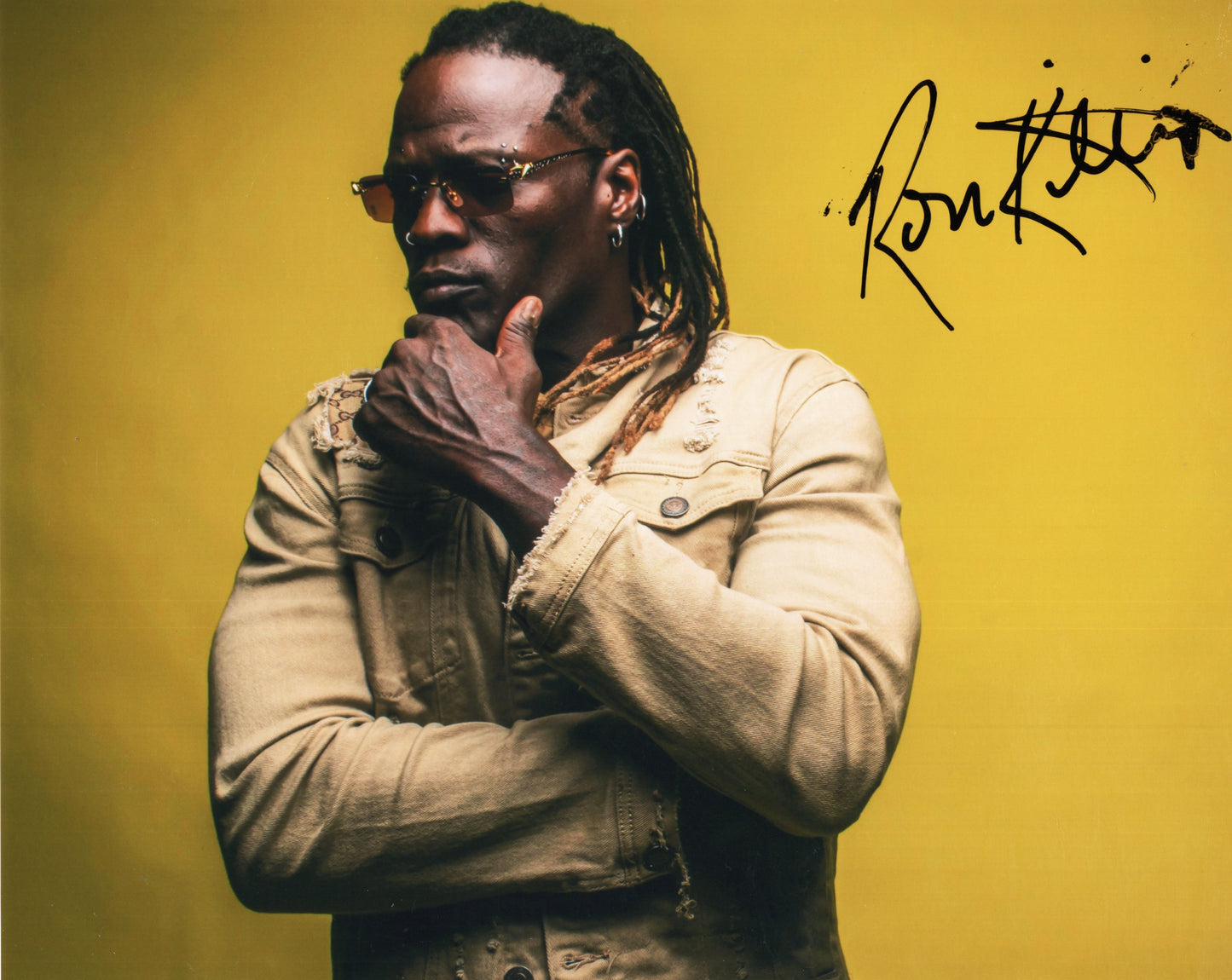 R Truth Ron Killings (8x10) funhouse metallic photo signed auto autographed WWE