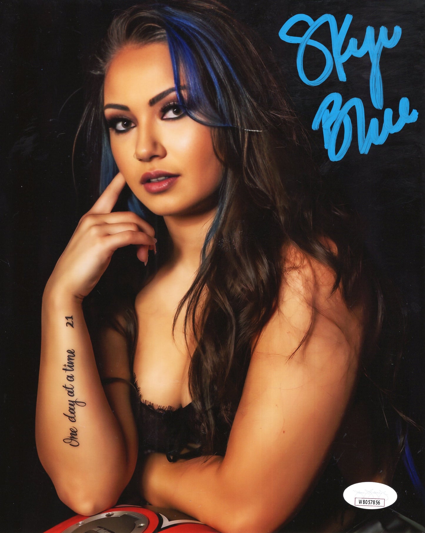 Skye Blue (Metallic 8x10) JSA COA AEW SEXY JSA photo signed auto autographed