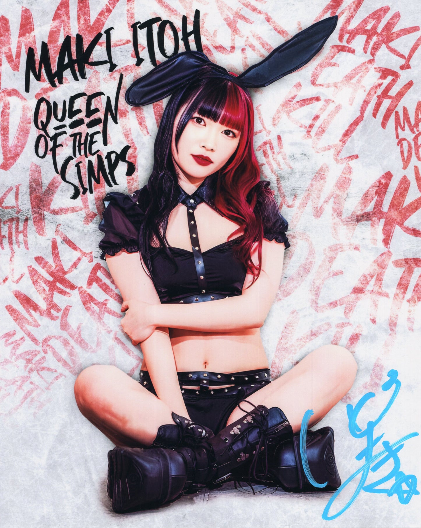 Maki Itoh Funhouse (metallic 8x10) - GCW photo signed auto autographed SEXY