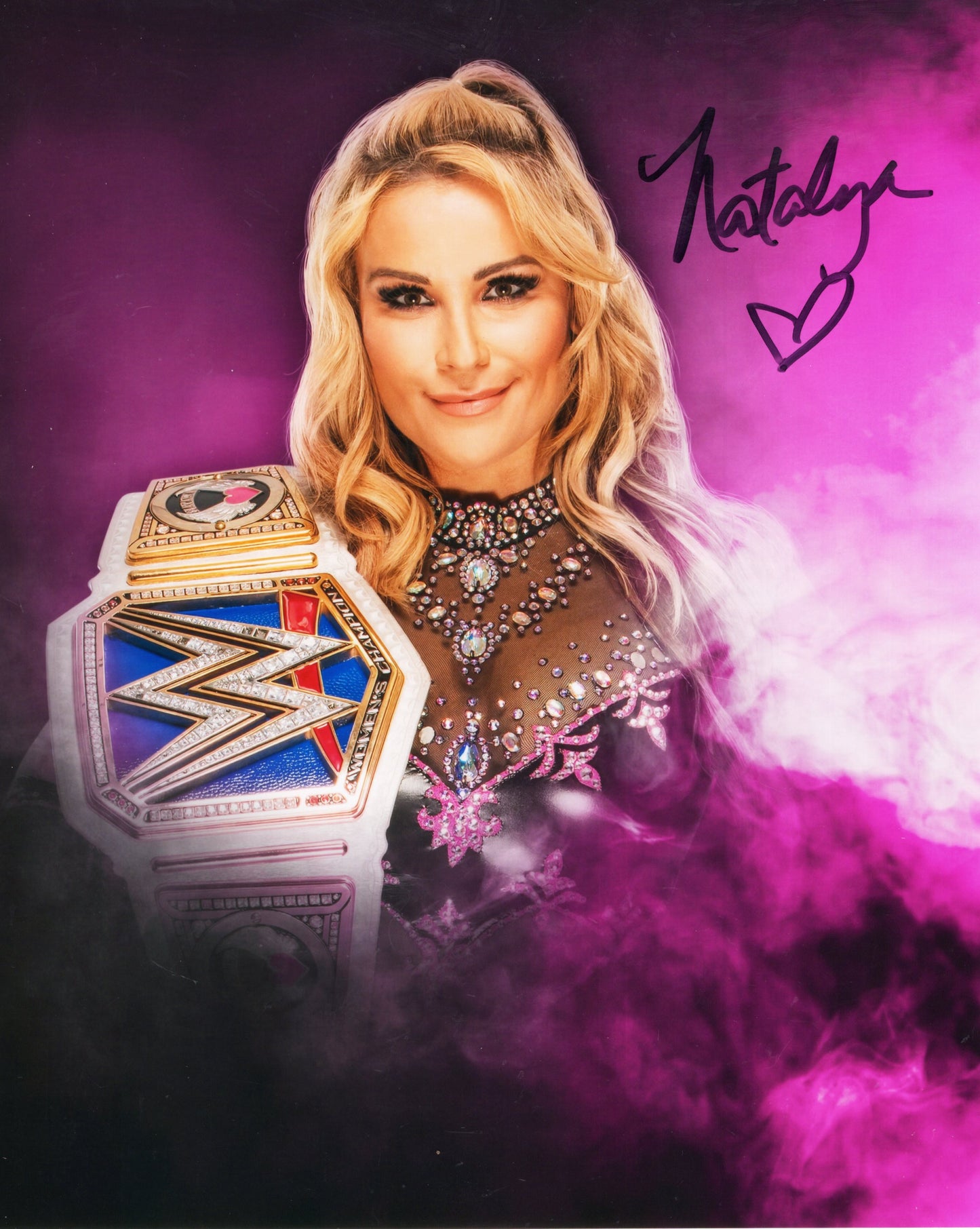 Nattie Natayla Neidhart (metallic 8x10) photo signed auto autographed WWE