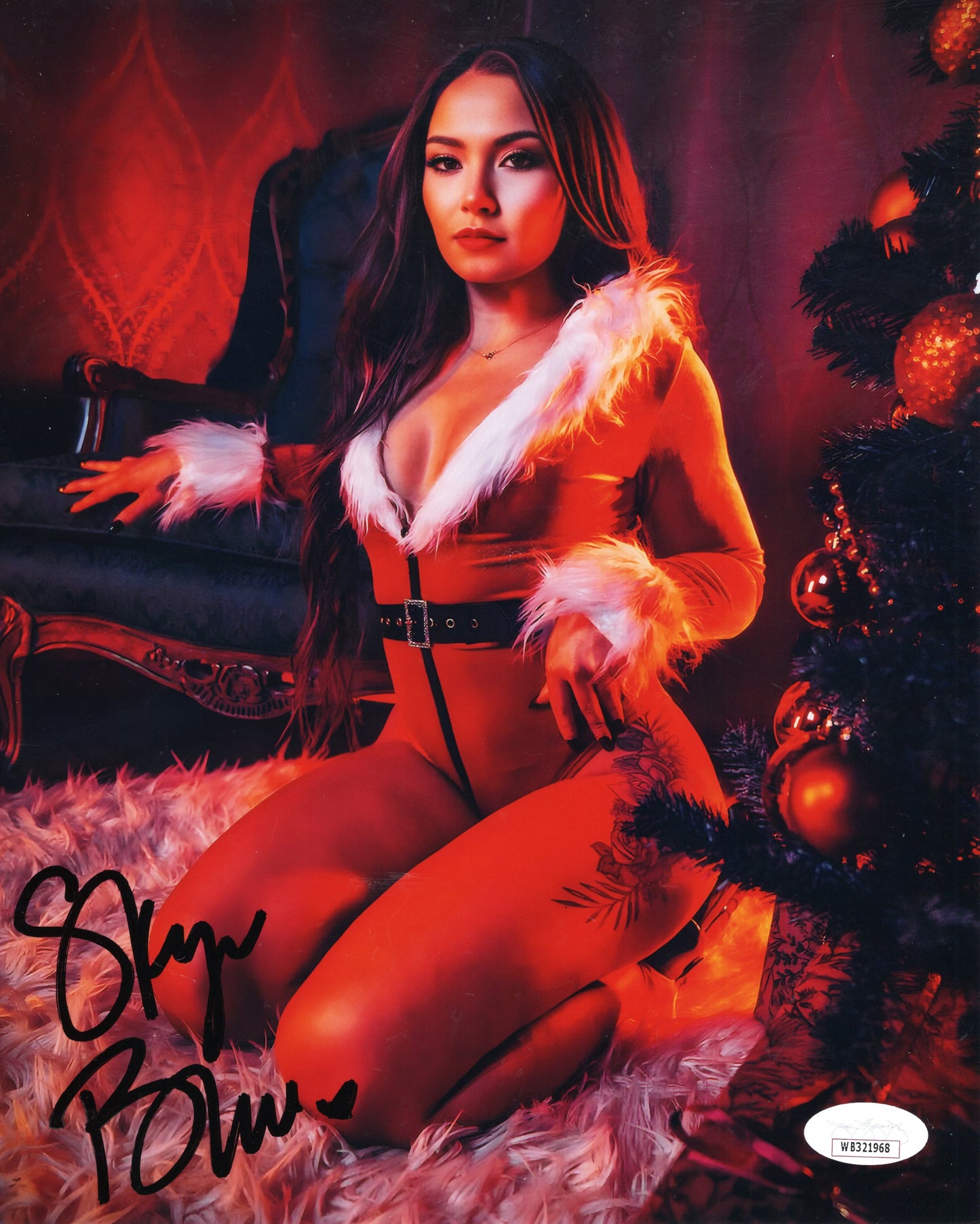 Skye Blue (Metallic 8x10) JSA COA AEW SEXY JSA photo signed auto autographed