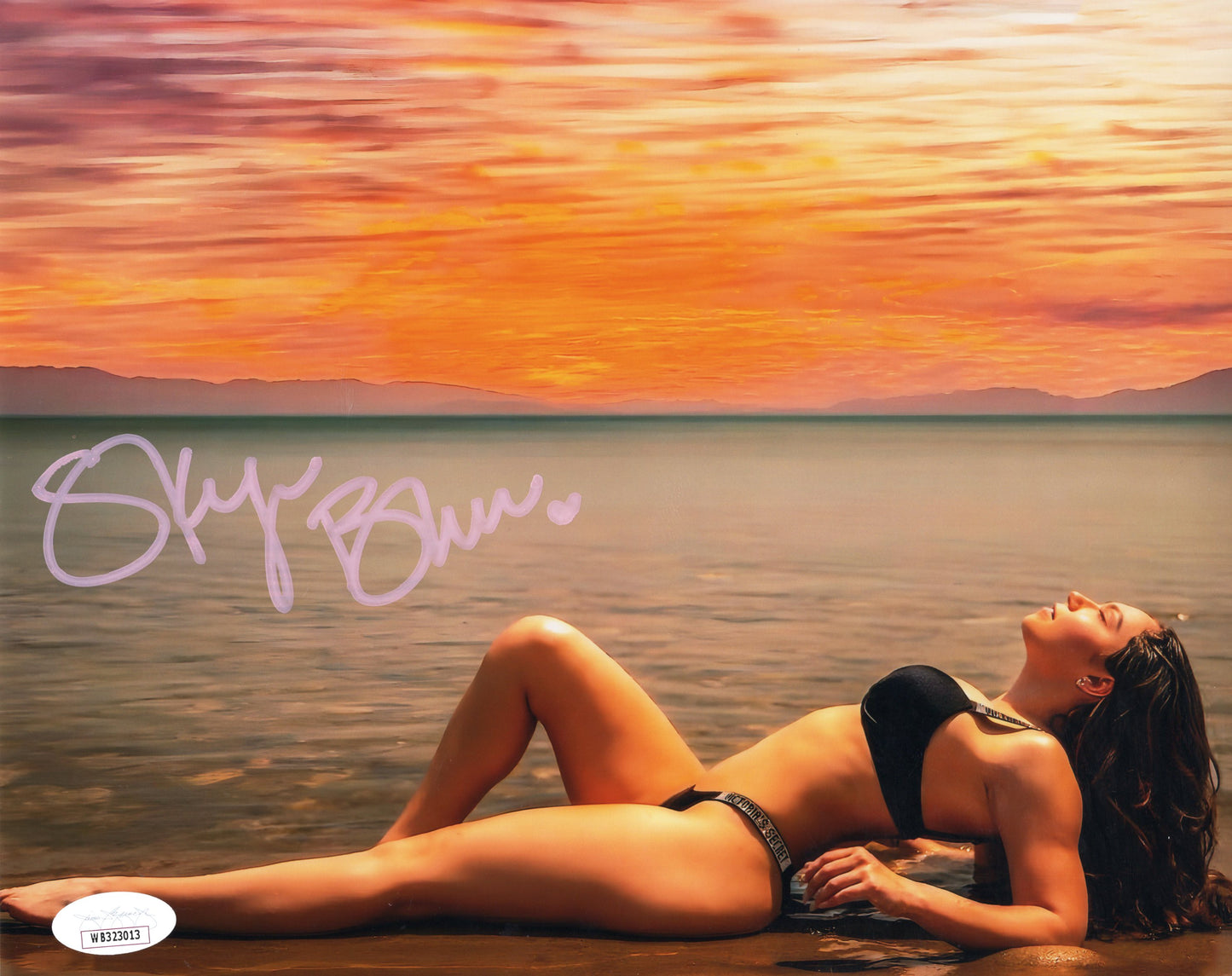 Skye Blue (Metallic 8x10) JSA COA AEW SEXY JSA photo signed auto autographed