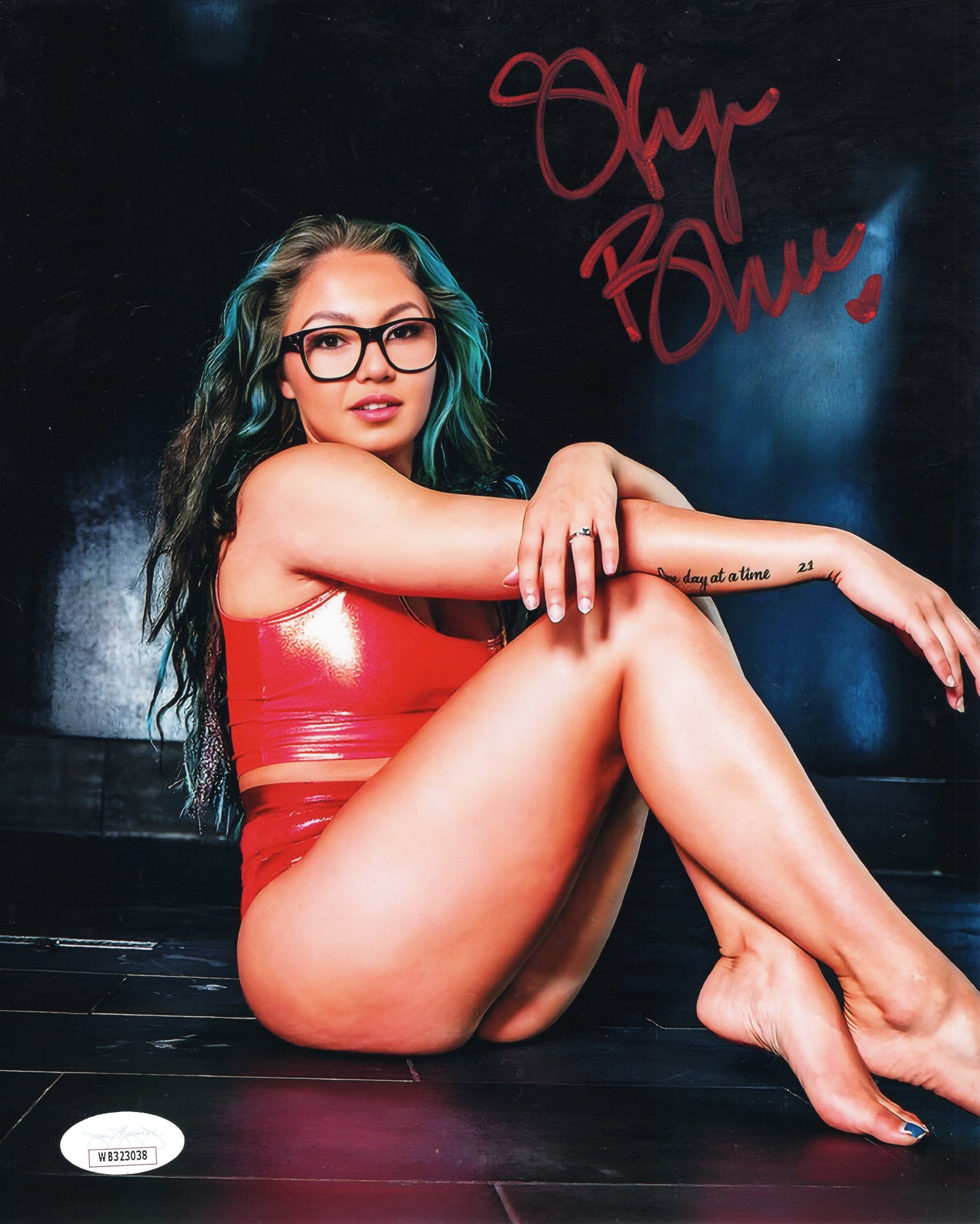 Skye Blue (Metallic 8x10) JSA COA AEW SEXY JSA photo signed auto autographed