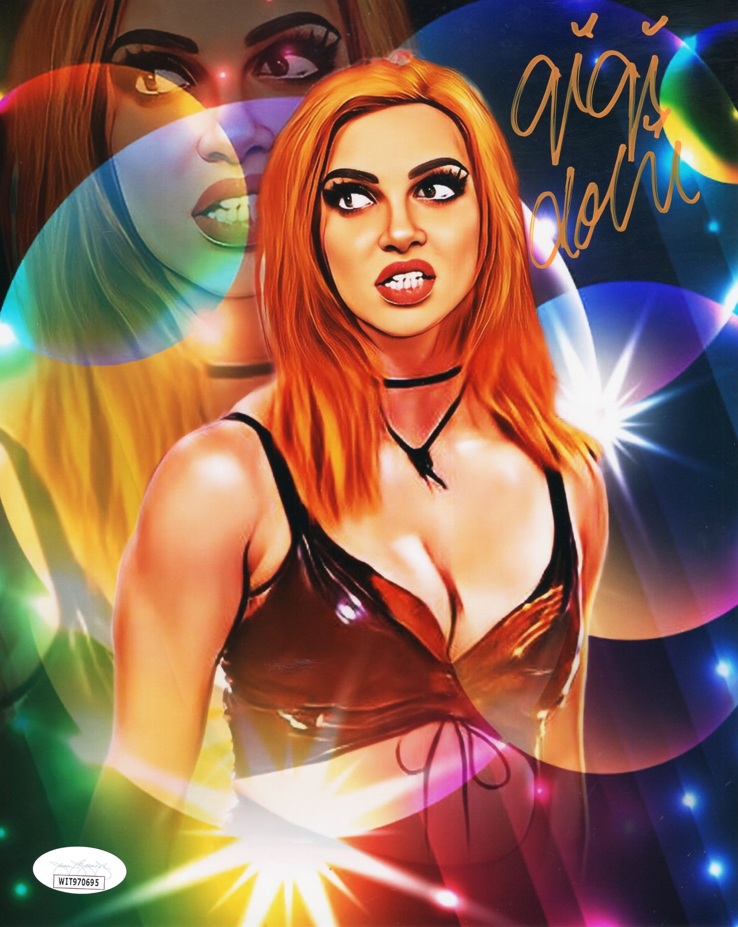 Gigi Dolin (metallic 8x10) JSA COA NXT WWE photo signed auto autographed