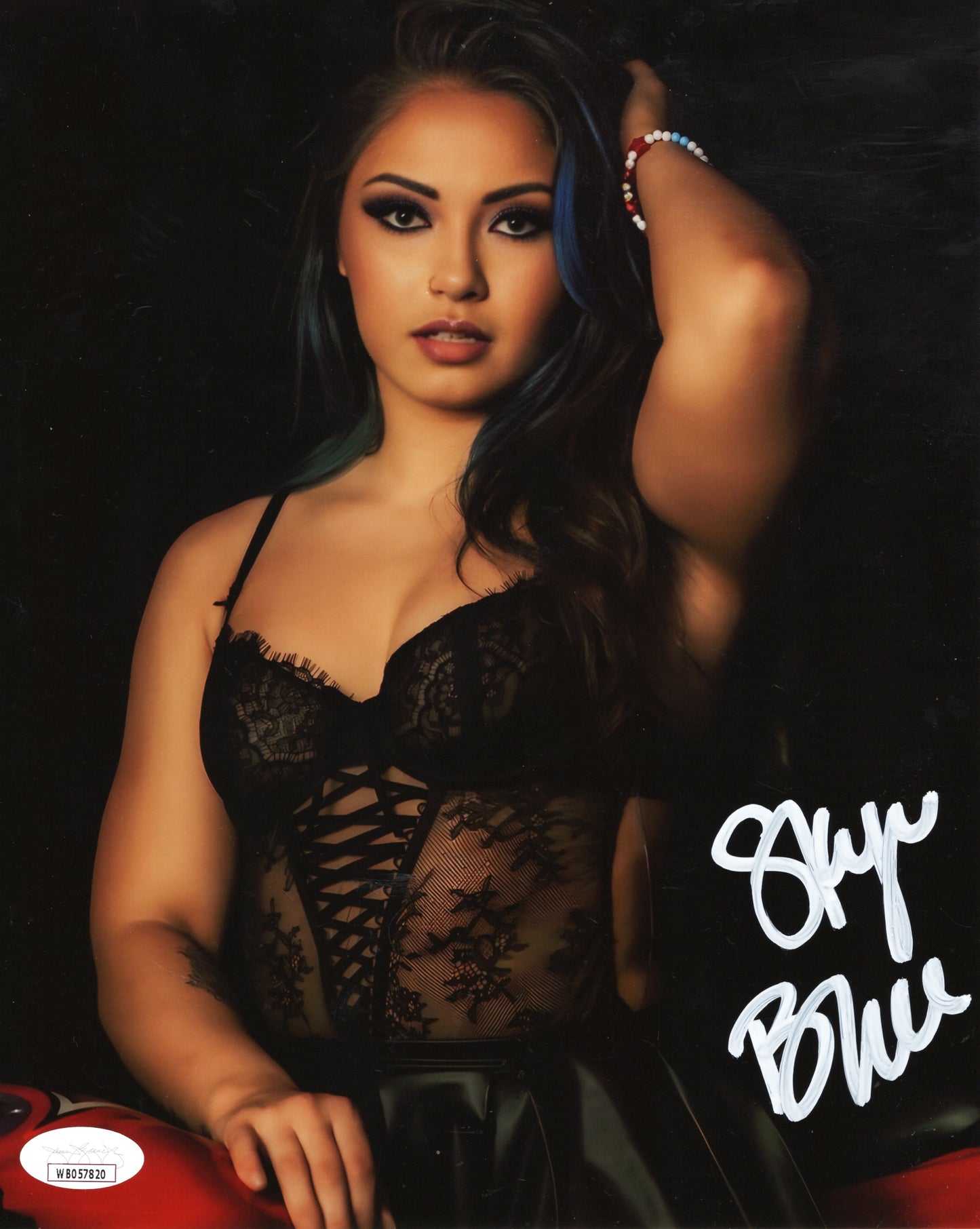 Skye Blue (Metallic 8x10) JSA COA AEW SEXY JSA photo signed auto autographed