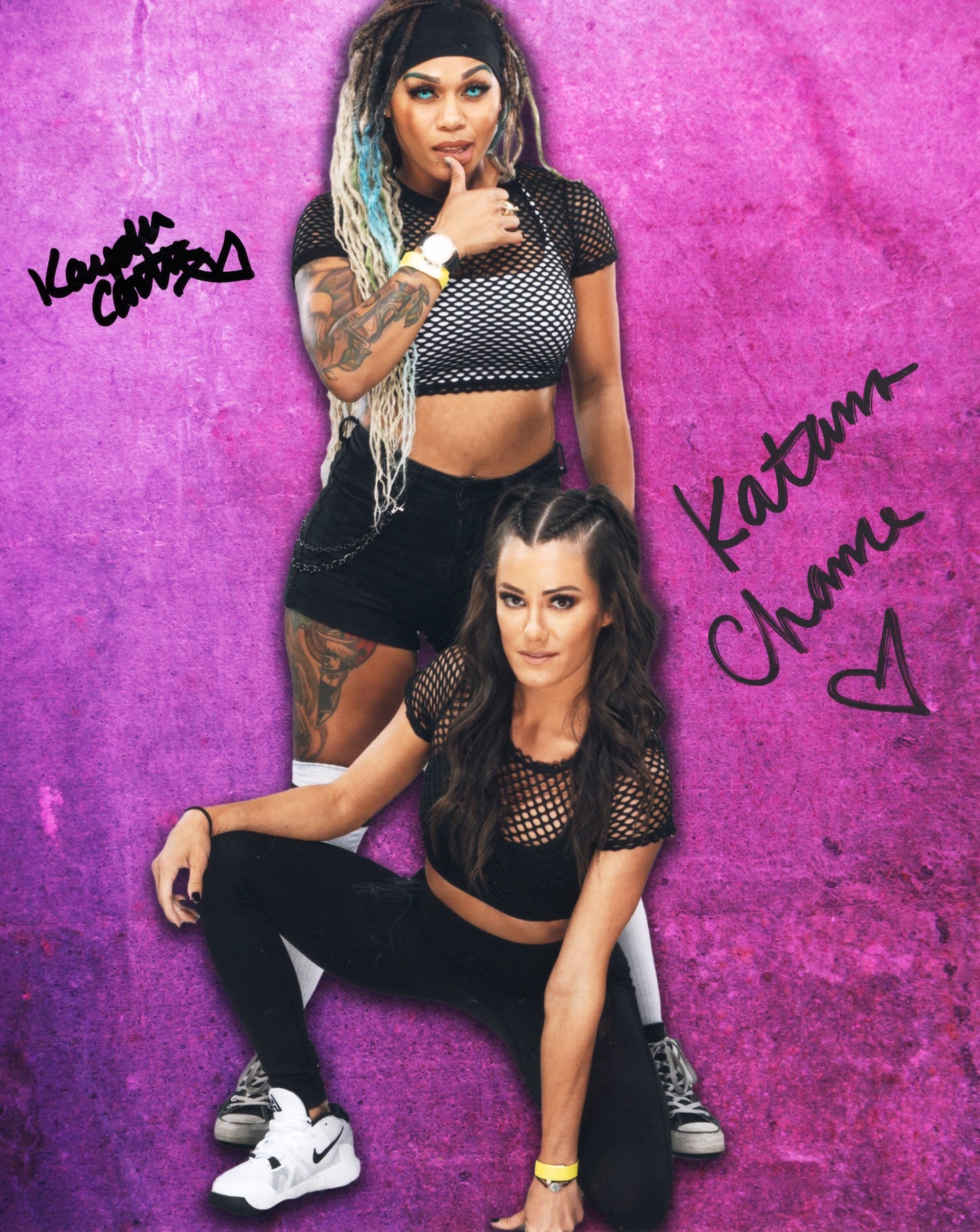 Kayden Carter Katana Chance funhouse (metallic 8x10) WWE NXT photo signed auto autographed