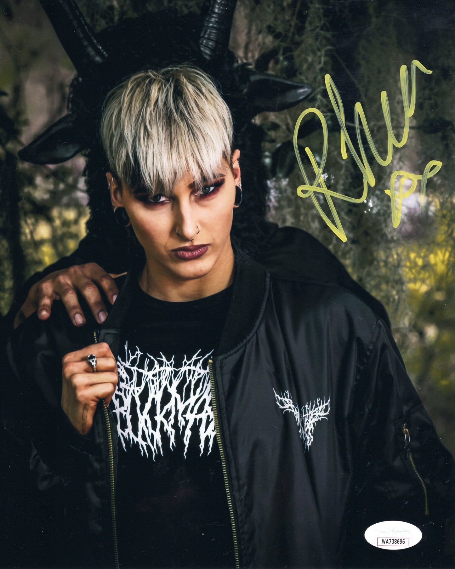 Rhea Ripley (8x10 metallic) jsa Funhouse MAMI photo signed auto autographed