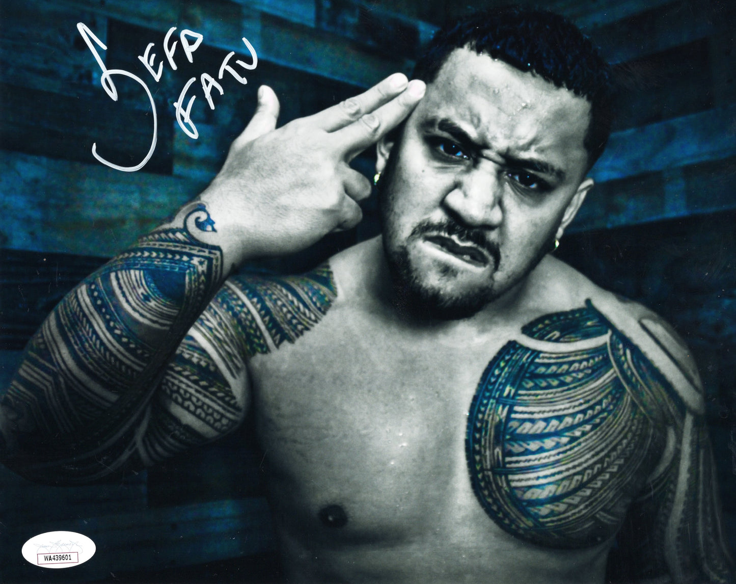 Sefa Fatu aka Solo Sikoa (metallic 8x10) jsa photo signed auto autographed WWE RARE