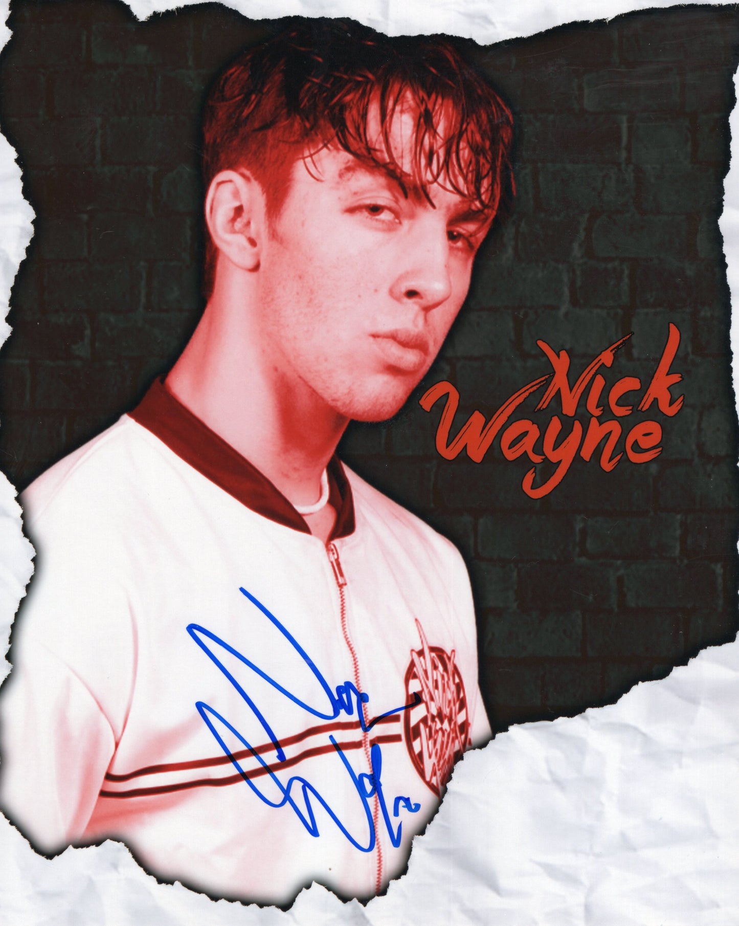 Nick Wayne (funhouse metallic 8x10) photo signed auto autographed AEW
