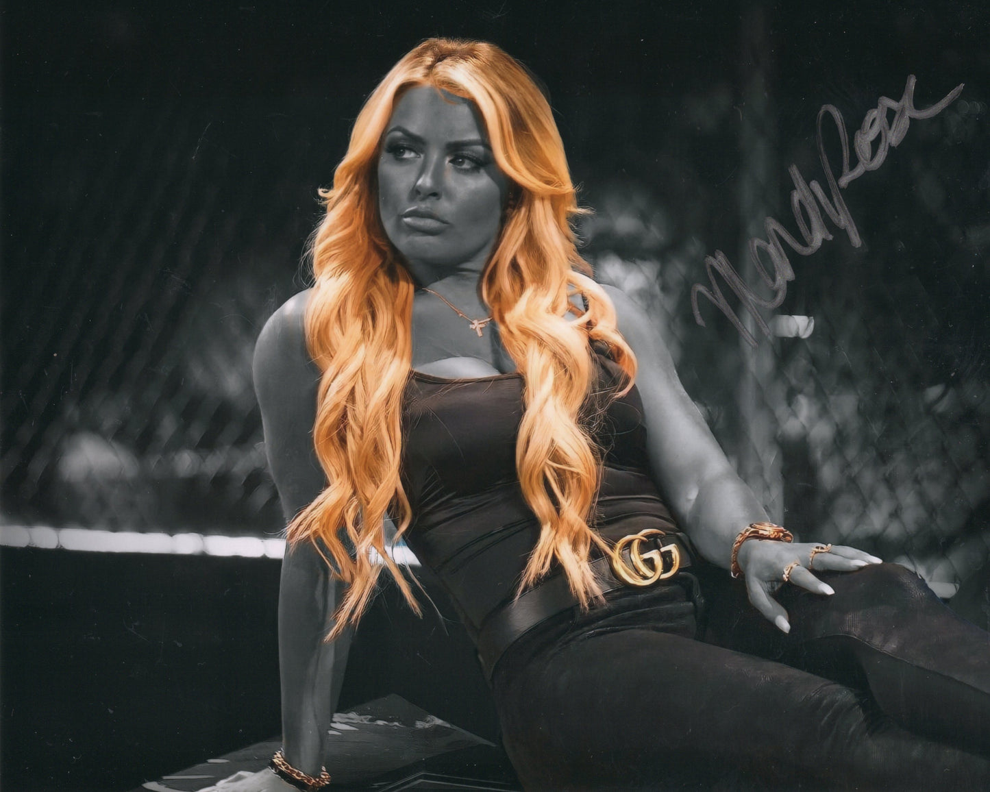 Mandy Rose (Metallic 8x10) signed SEXY photo autographed WWE NXT Mandy Sacs