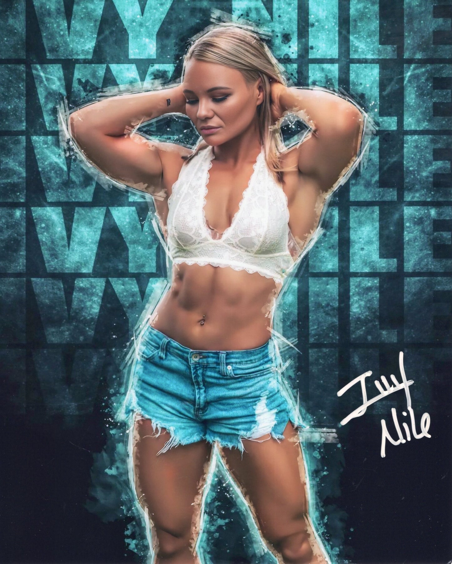 Ivy Nile (8x10 metallic) NXT photo signed auto autographed WWE