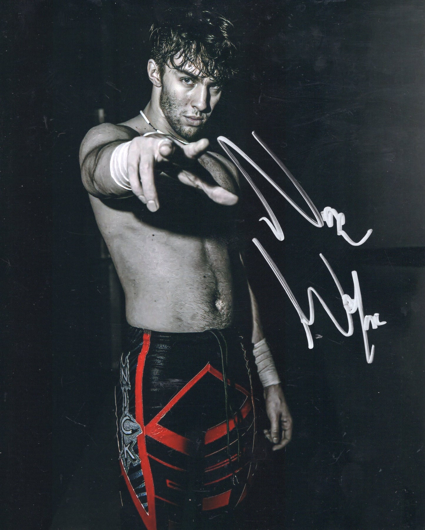 Nick Wayne (funhouse metallic 8x10) photo signed auto autographed AEW