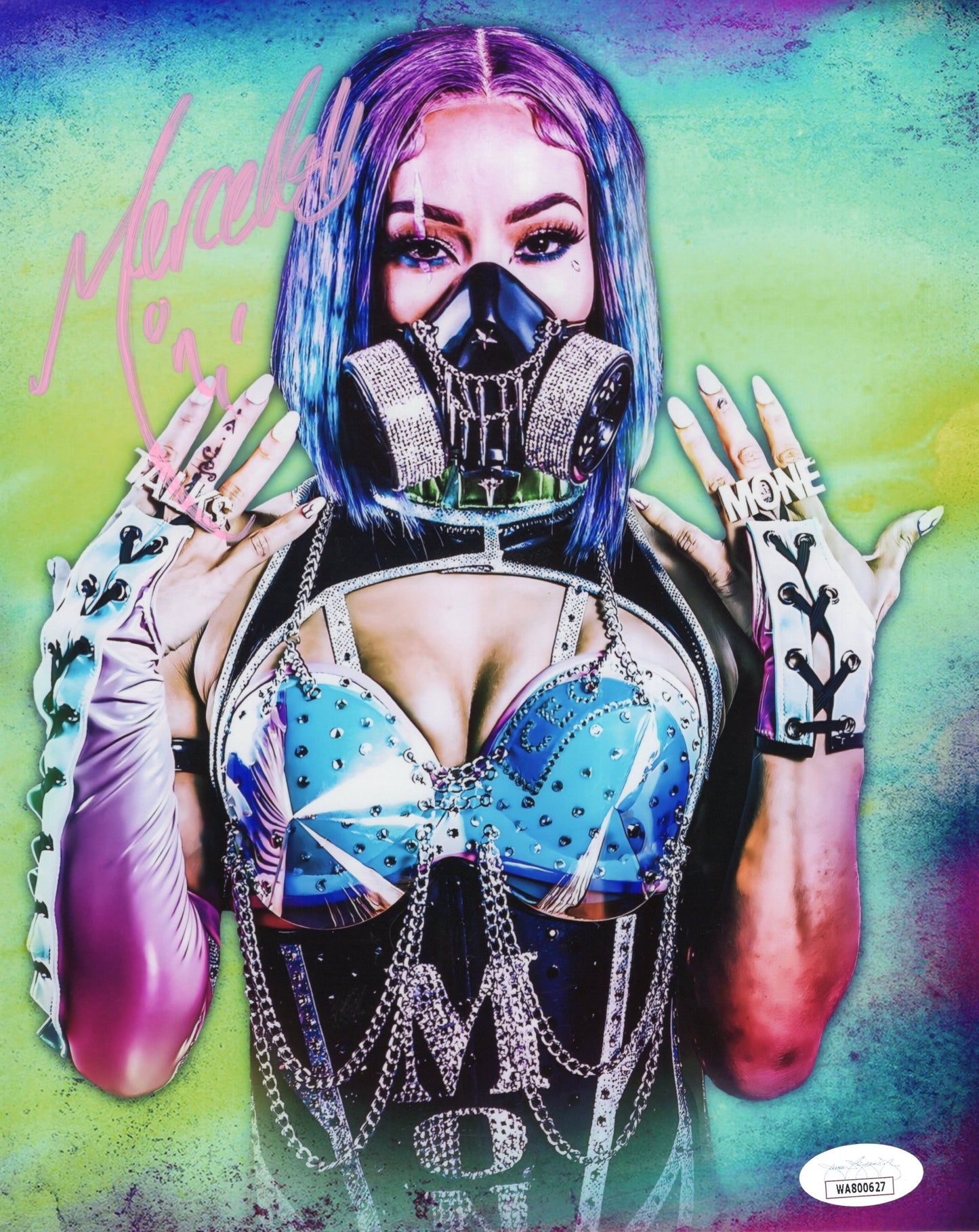 Mercedes Mone Sasha Banks (metallic 8x10) wwe aew njpw jsa photo signed