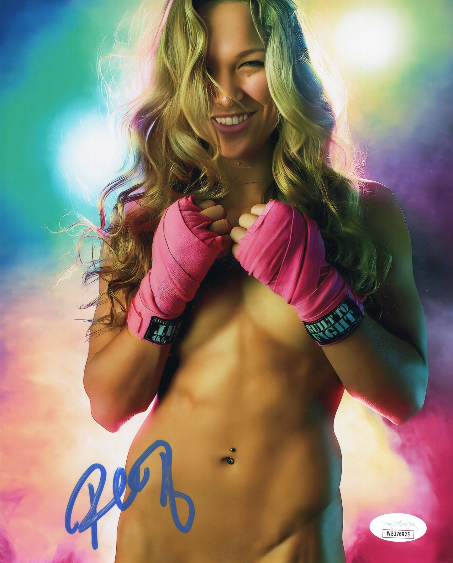 Ronda Rousey (8x10 metallic) jsa photo signed auto autographed WWE UFC
