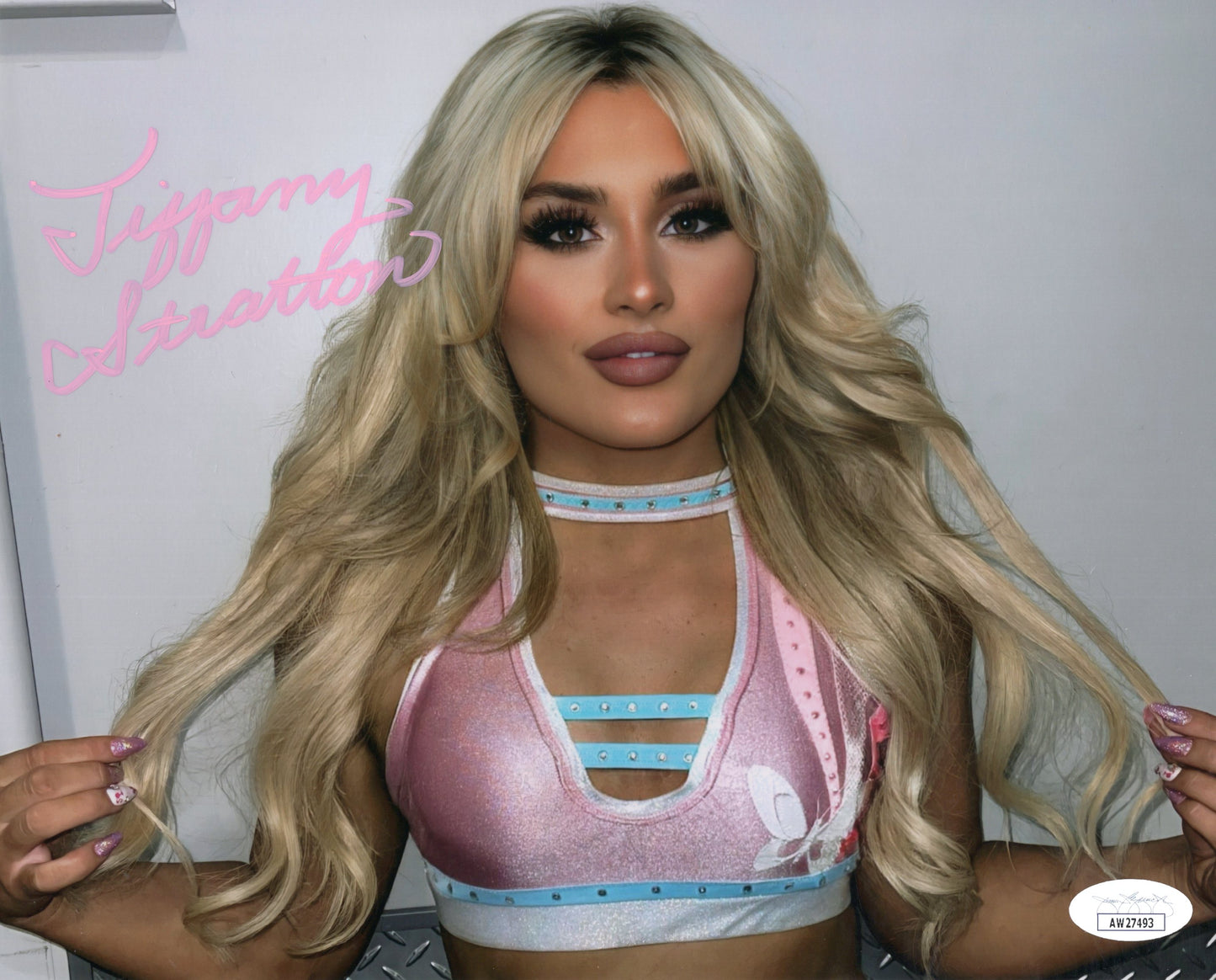 Tiffany Stratton (8x10 metallic) full signature JSA COA WWE NXT autograph signed photo