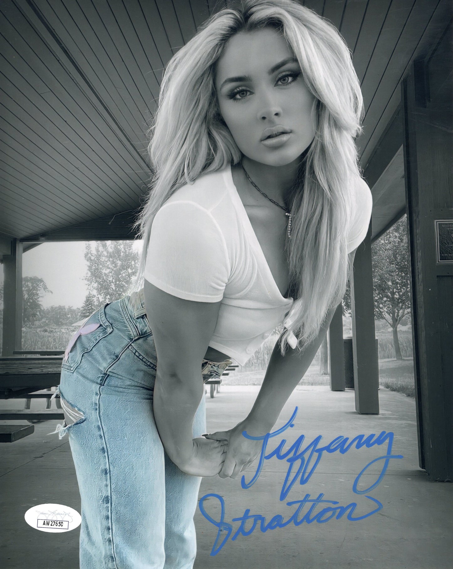 Tiffany Stratton (8x10 metallic) full signature JSA COA WWE NXT autograph signed photo