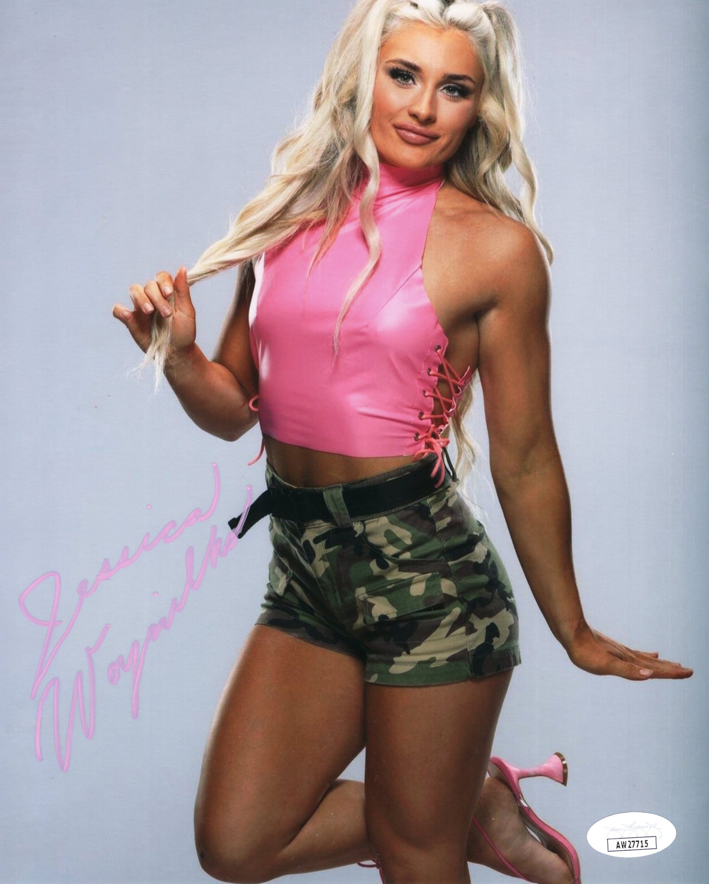Tiffany Stratton (8x10 metallic) full signature JSA COA WWE NXT autograph signed photo