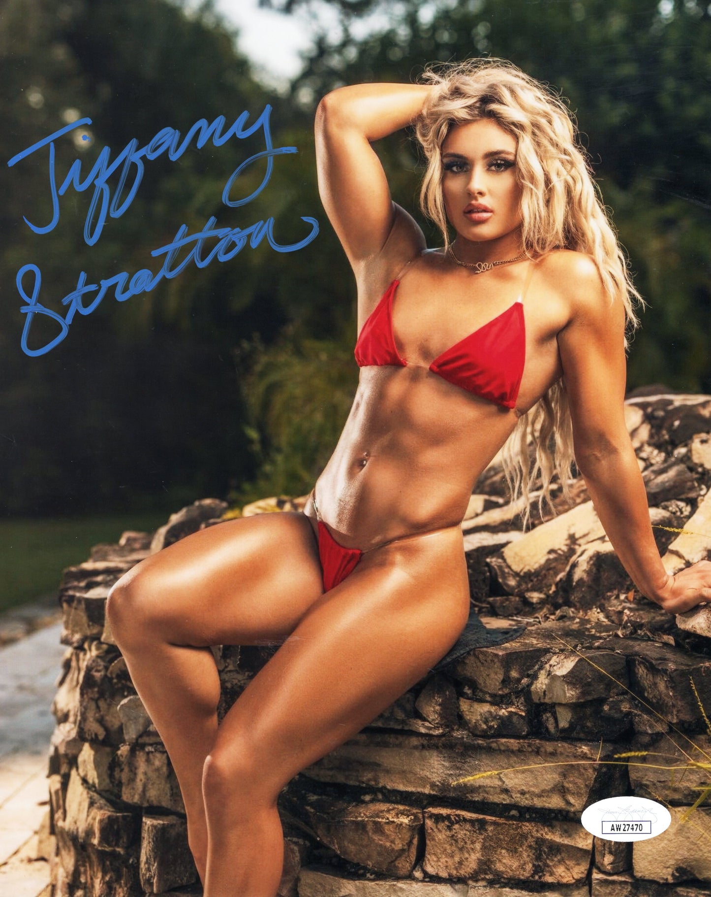 Tiffany Stratton (8x10 metallic) full signature JSA COA WWE NXT autograph signed photo