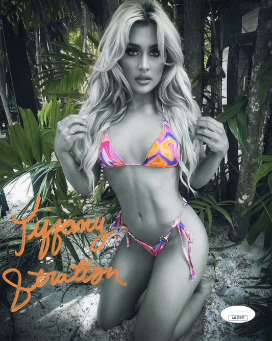 Tiffany Stratton (8x10 metallic) full signature  JSA COA WWE NXT autograph signed photo