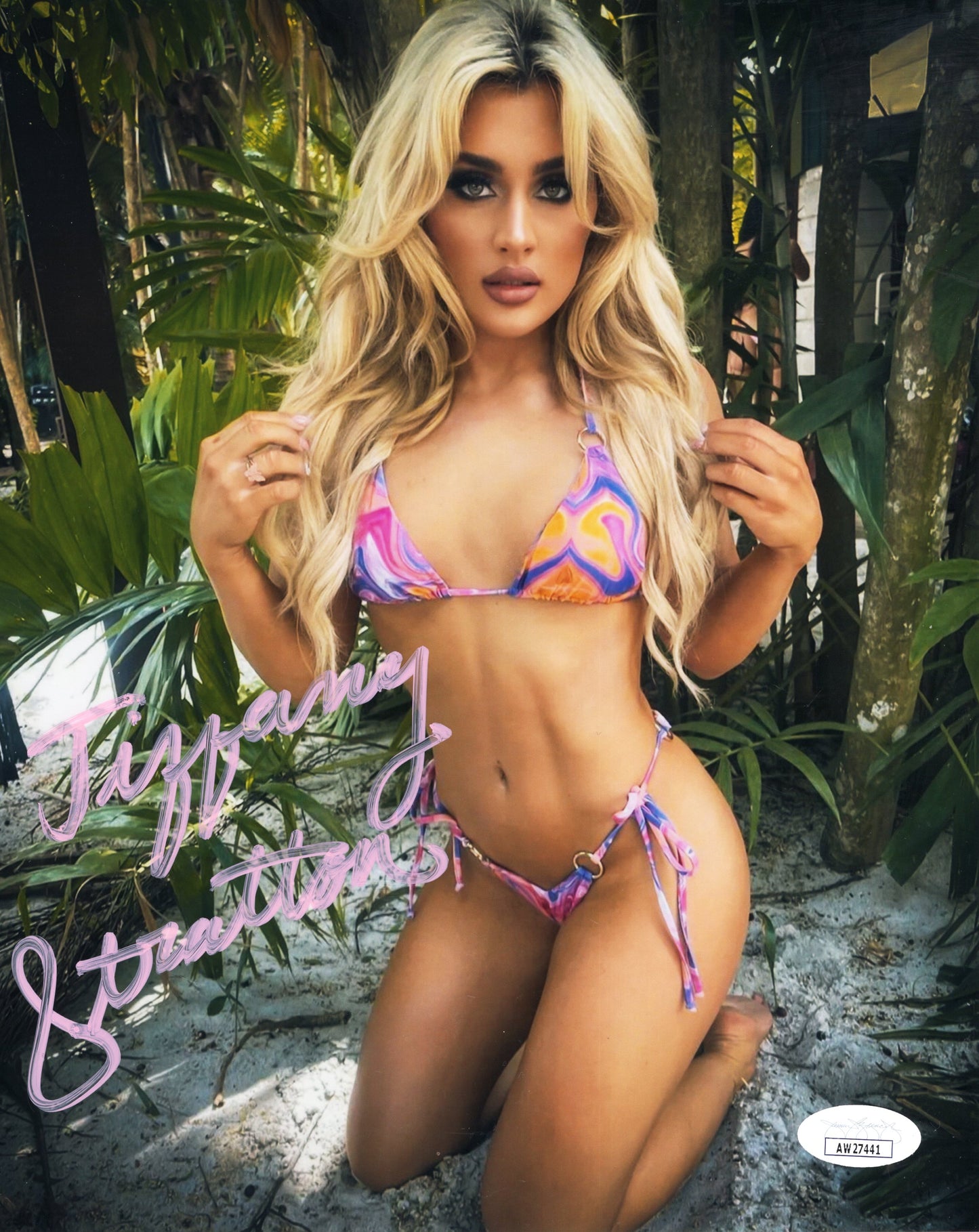 Tiffany Stratton (8x10 metallic) full signature JSA COA WWE NXT autograph signed photo