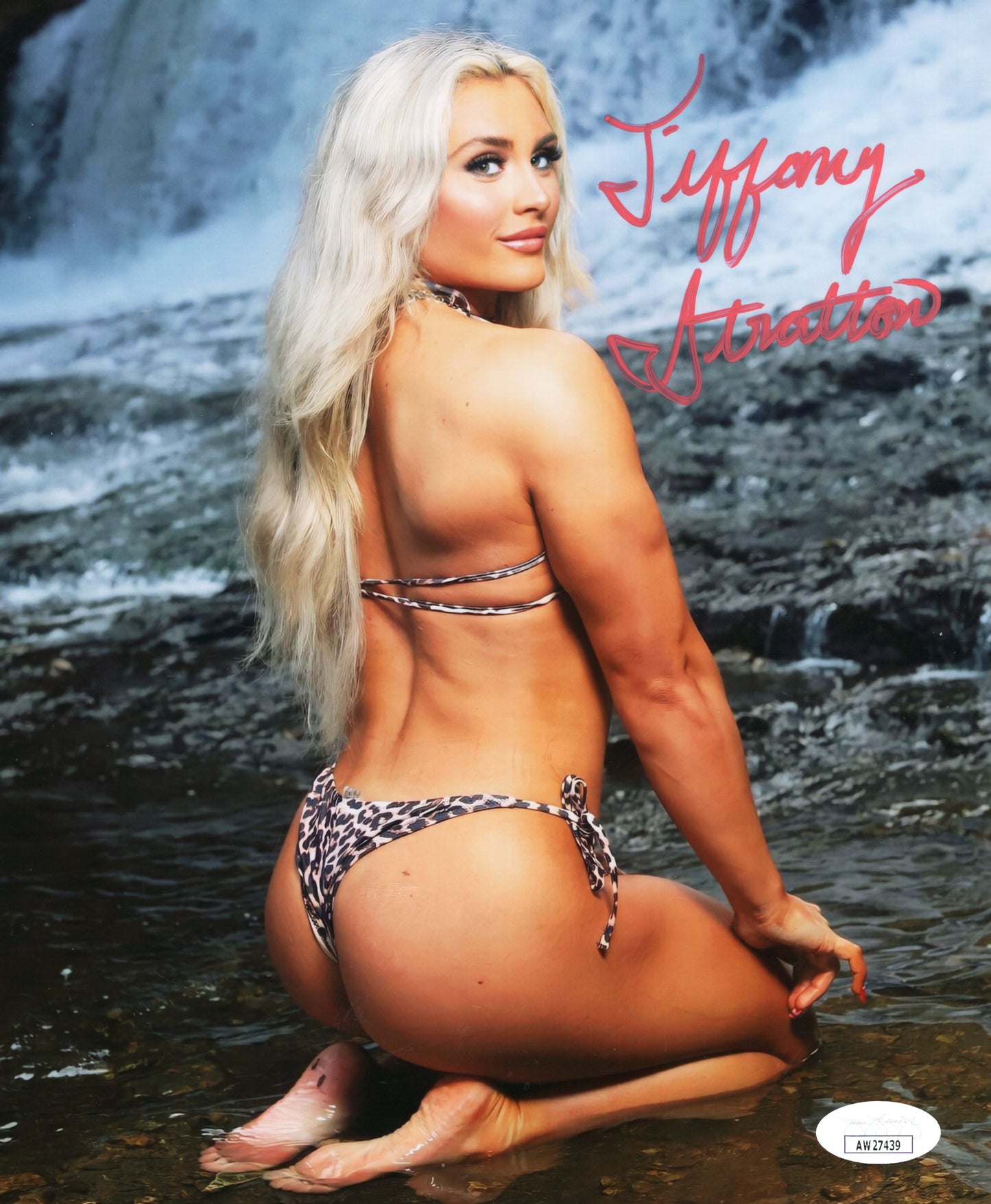 Tiffany Stratton (8x10 metallic) full signature JSA COA WWE NXT autograph signed photo