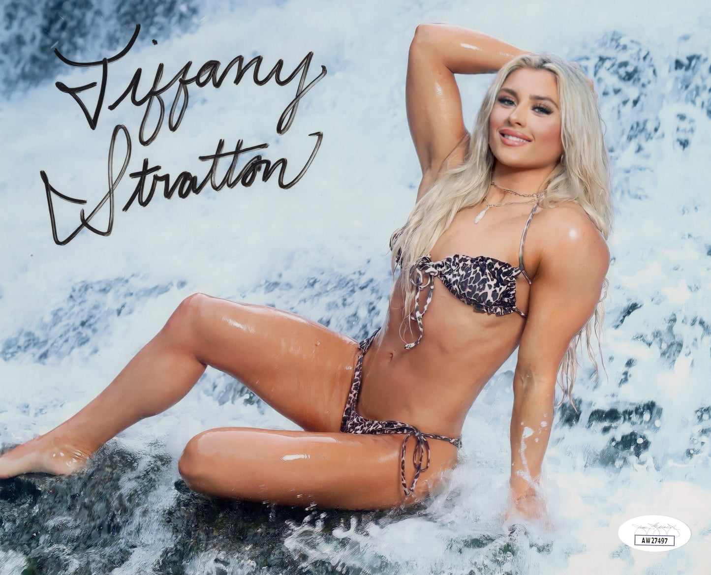 Tiffany Stratton (8x10 metallic) full signature JSA COA WWE NXT autograph signed photo