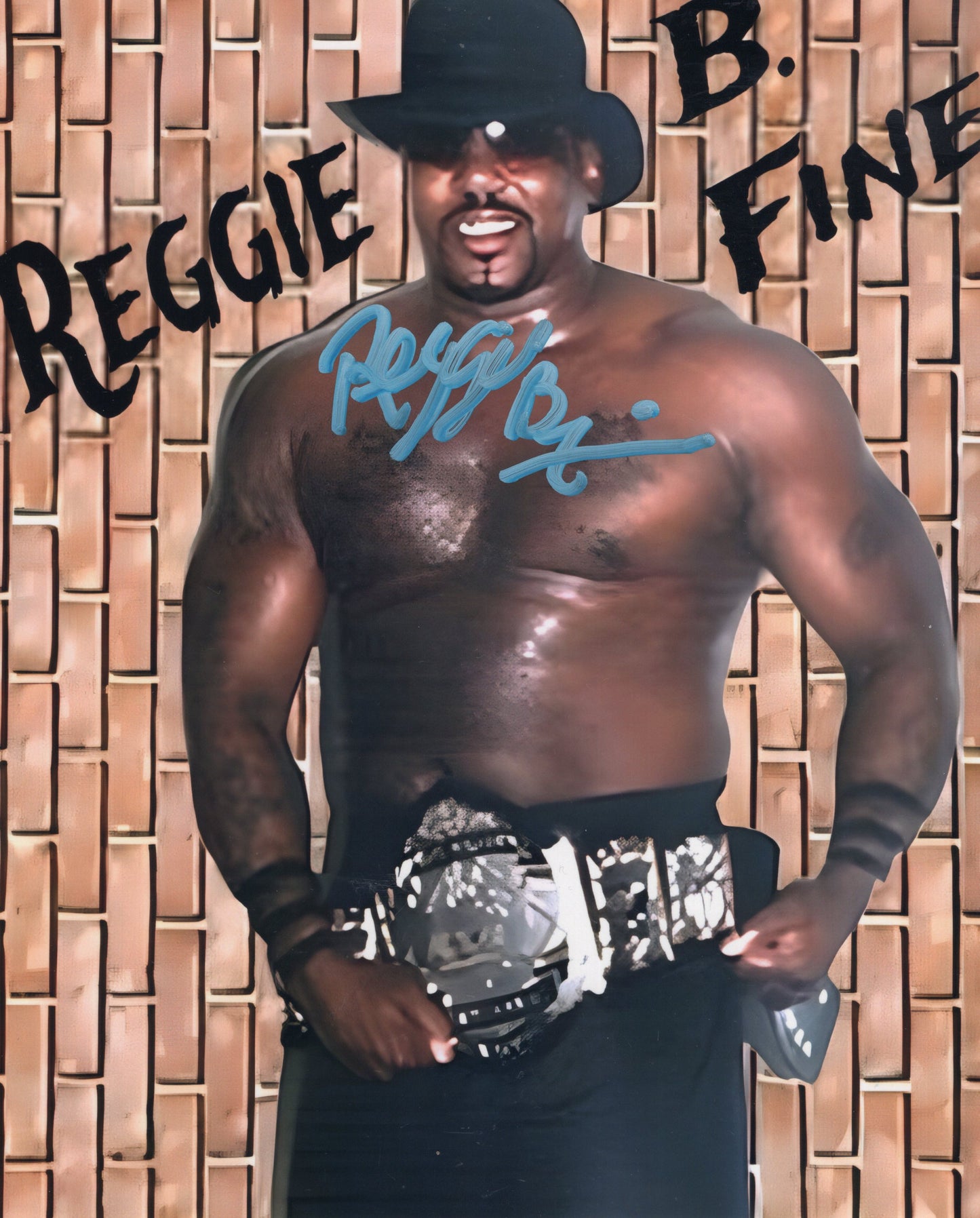 Reggie B Fine (metallic 8x10) signed autographed photo WCCW