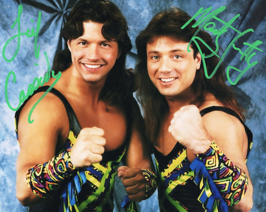 Leif Cassidy Marty Jannetty (metallic 8x10) signed autographed photo funhouse WWF WWE ECW