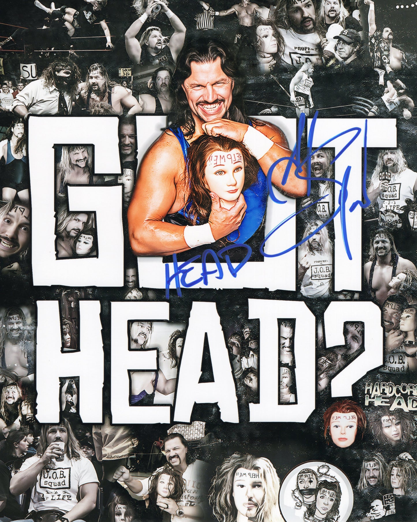 Leif Cassidy Al Snow (metallic 8x10) signed autographed photo funhouse WWF WWE ECW