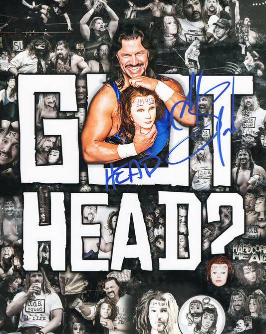 Leif Cassidy Al Snow (metallic 8x10) signed autographed photo funhouse WWF WWE ECW