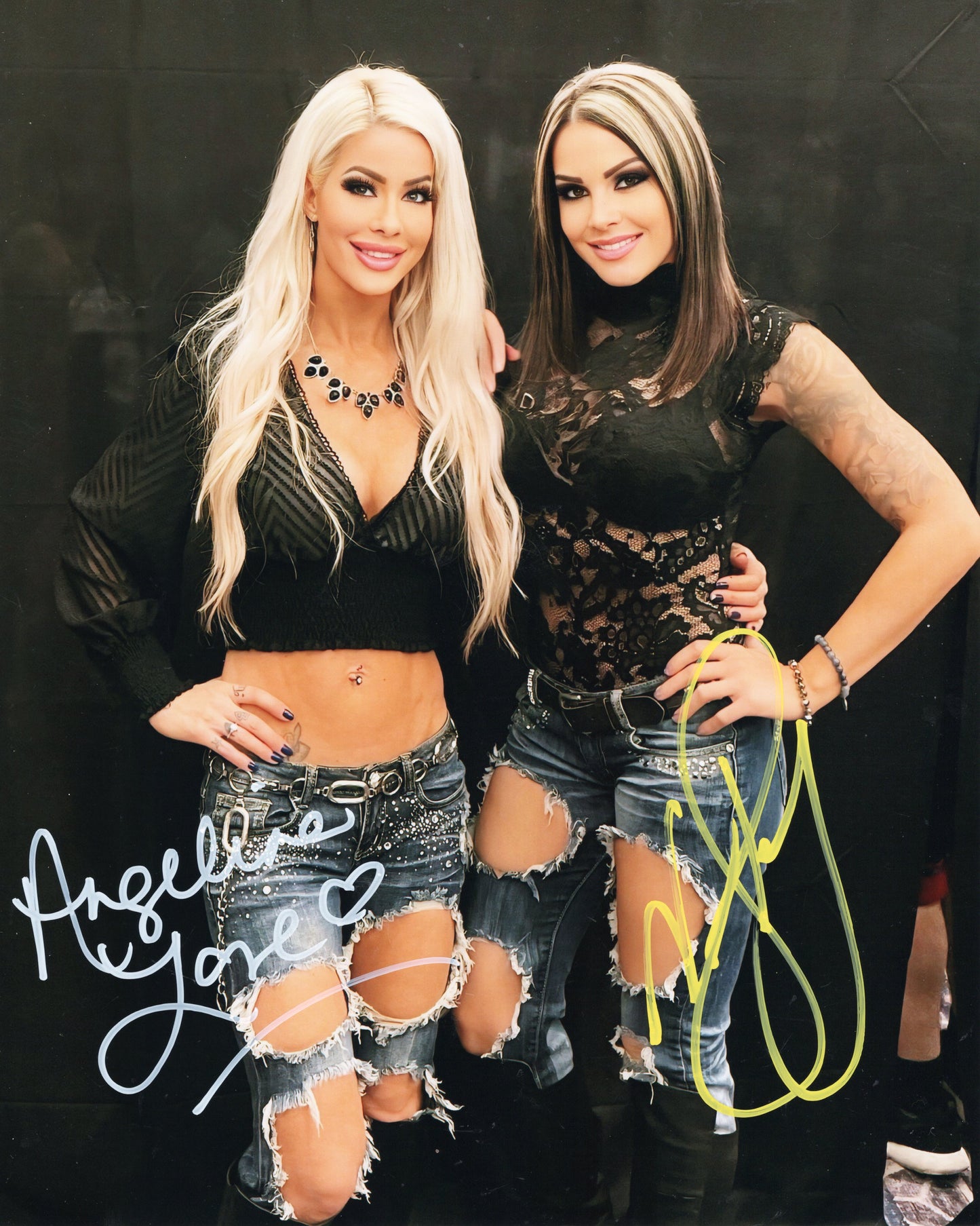 Angelina Love Velvet Sky Funhouse (8x10 metallic) TNA photo signed autographed
