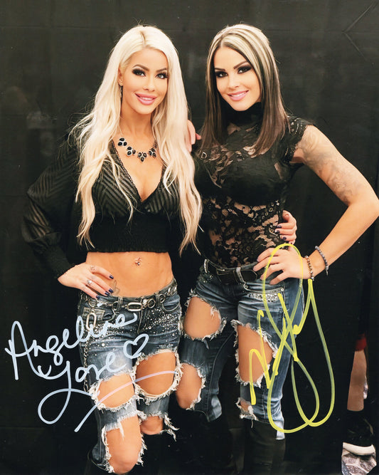 Angelina Love Velvet Sky Funhouse (8x10 metallic) TNA photo signed autographed