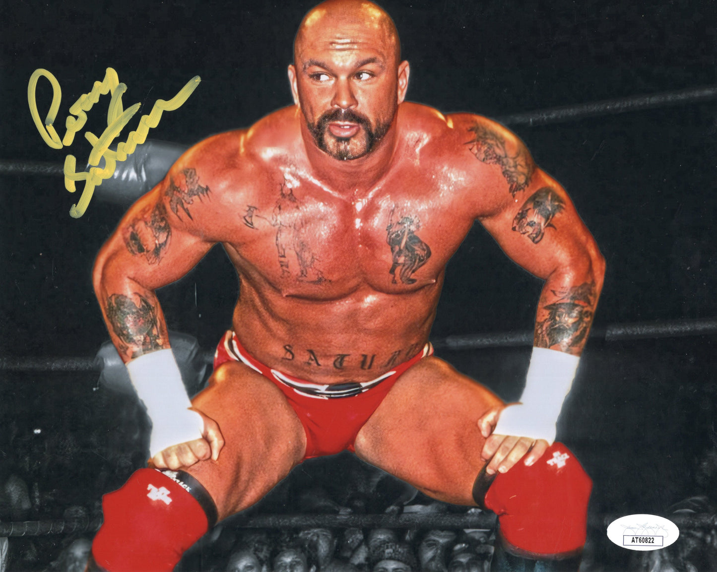 Perry Saturn (metallic 8x10) photo JSA funhouse ECW WCW WWF signed