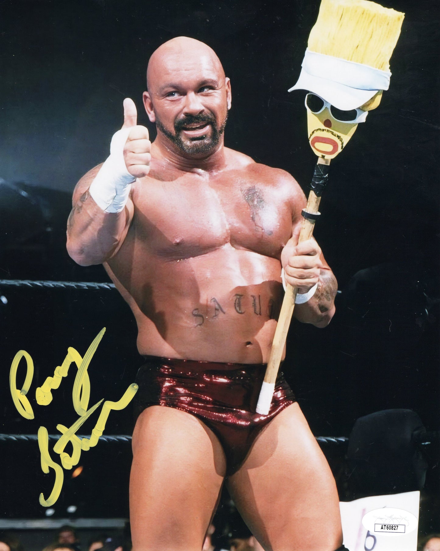 Perry Saturn (metallic 8x10) photo JSA funhouse ECW WCW WWF signed