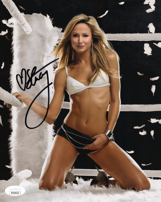 Stacy Keibler (8x10 ELITE METALLIC) JSA COA WWF WCW photo signed auto