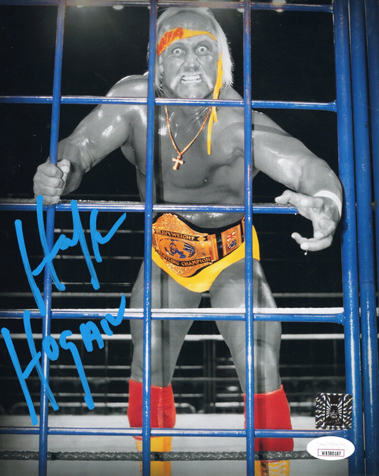 Hulk Hogan (metallic 8x10) photo Beach Shop JSA COA TNA WWF WCW signed autographed