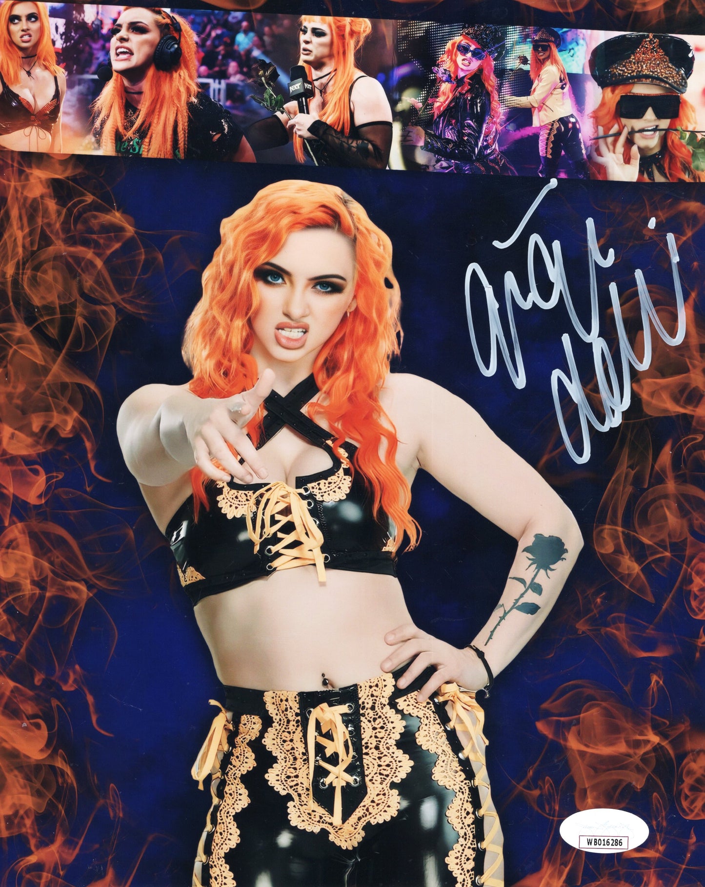 Gigi Dolin (metallic 8x10) JSA COA NXT WWE photo signed auto autographed