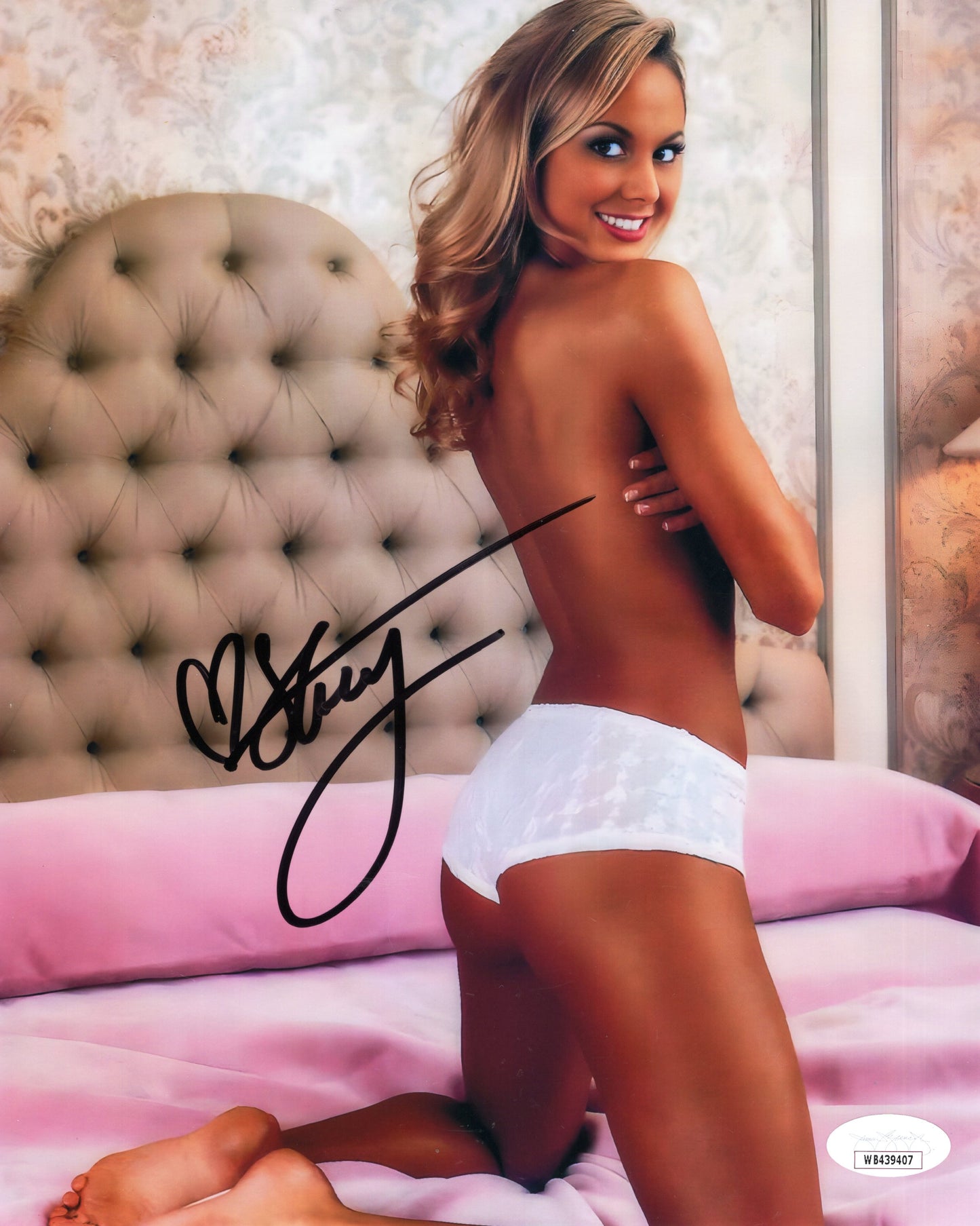 Stacy Keibler (8x10 Metallic) JSA COA WWF WCW photo signed auto