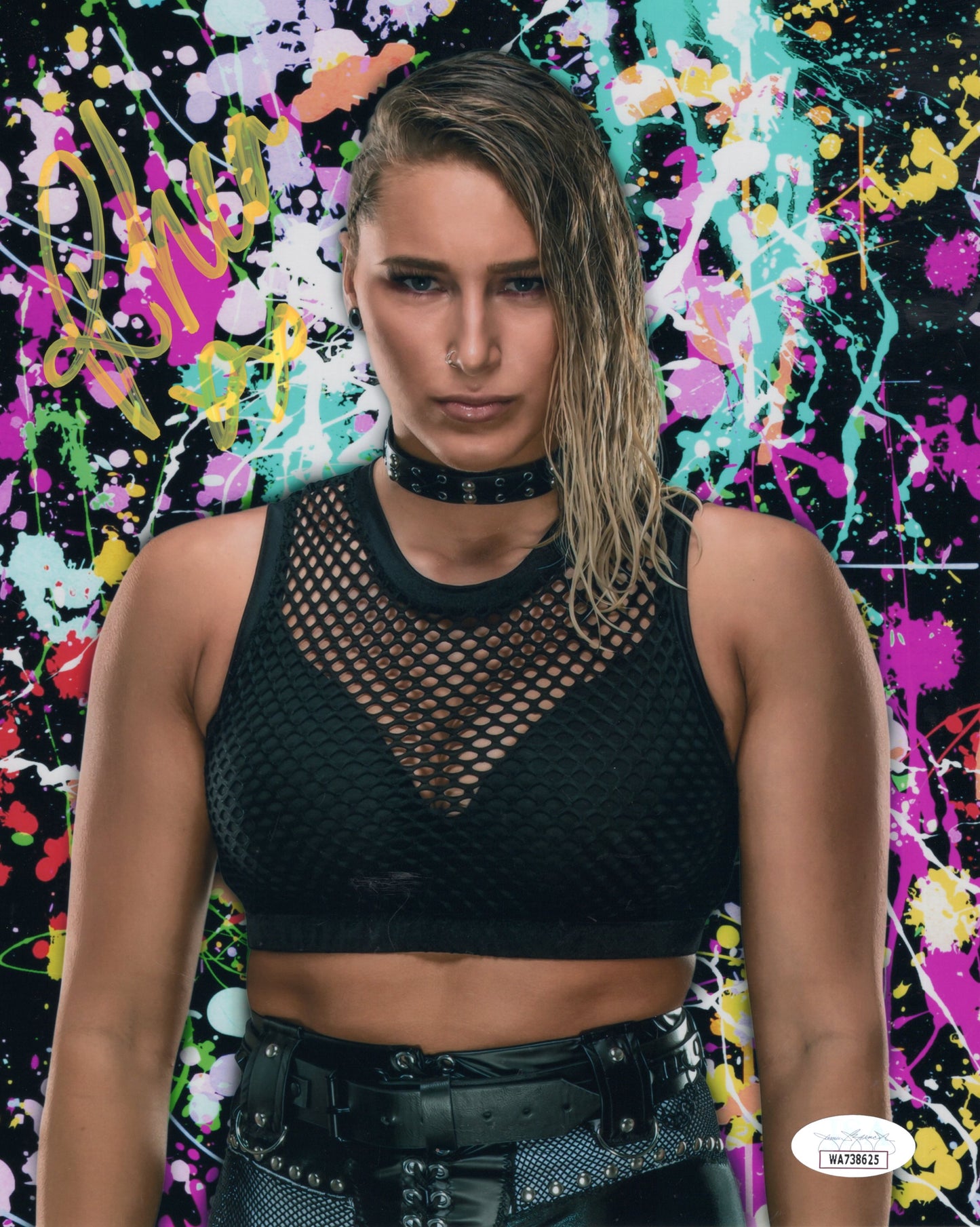 Rhea Ripley (8x10 metallic) jsa coa Funhouse MAMI photo signed auto autographed