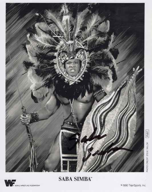 Saba Simba Tony Atlas  8x10 photo signed auto autographed WWF