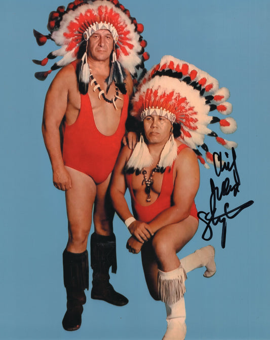 Chief Jules Strongbow (8x10) WWF photo signed auto autographed