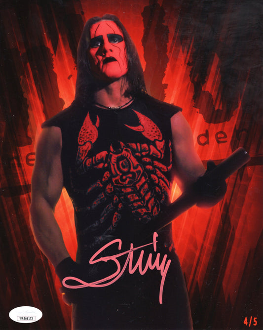 Sting JSA COA (metallic 8x10) WCW WWE TNA NWO NWA photo signed auto autographed