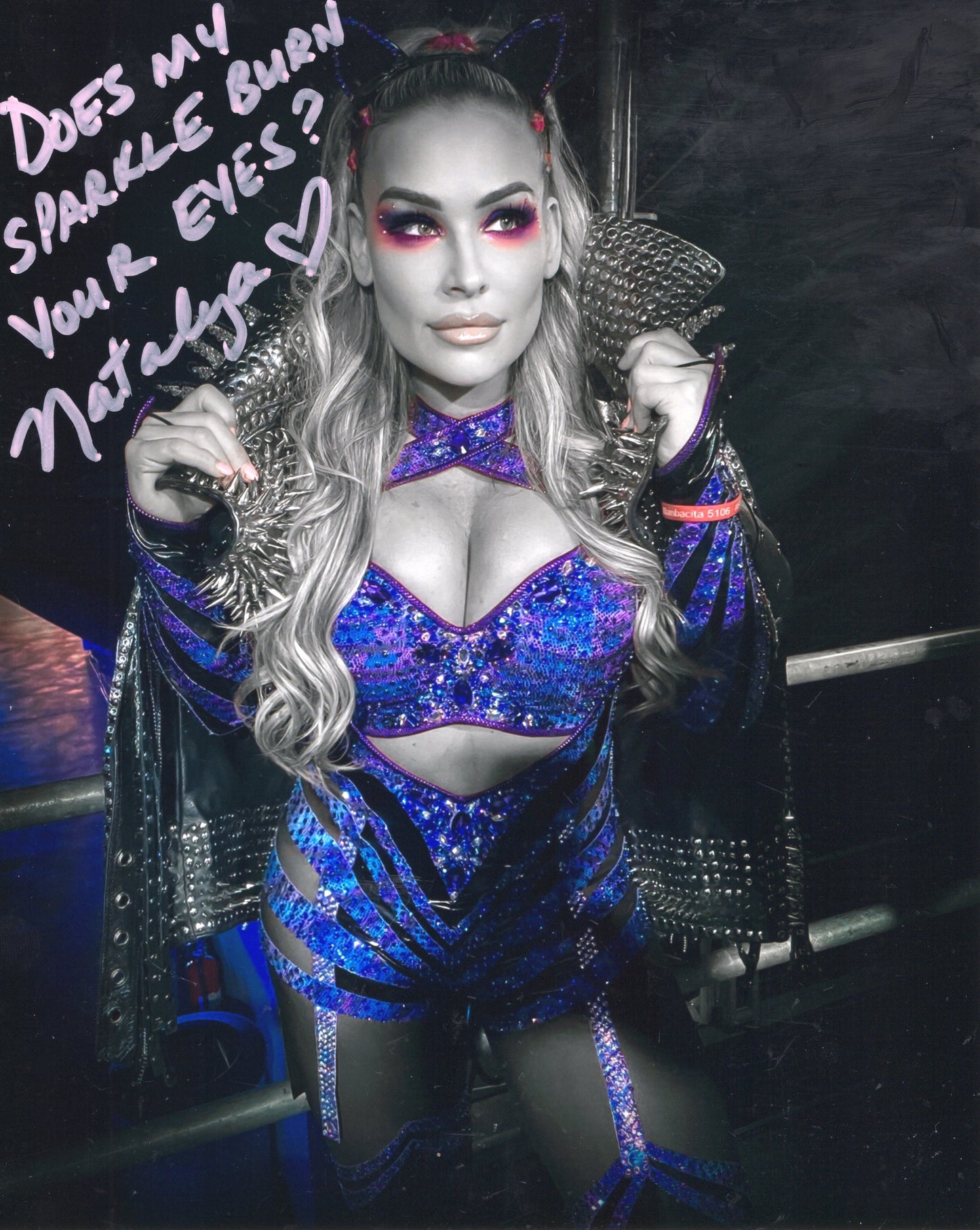 Natayla (metallic 8x10) inscribed photo signed auto autographed WWE