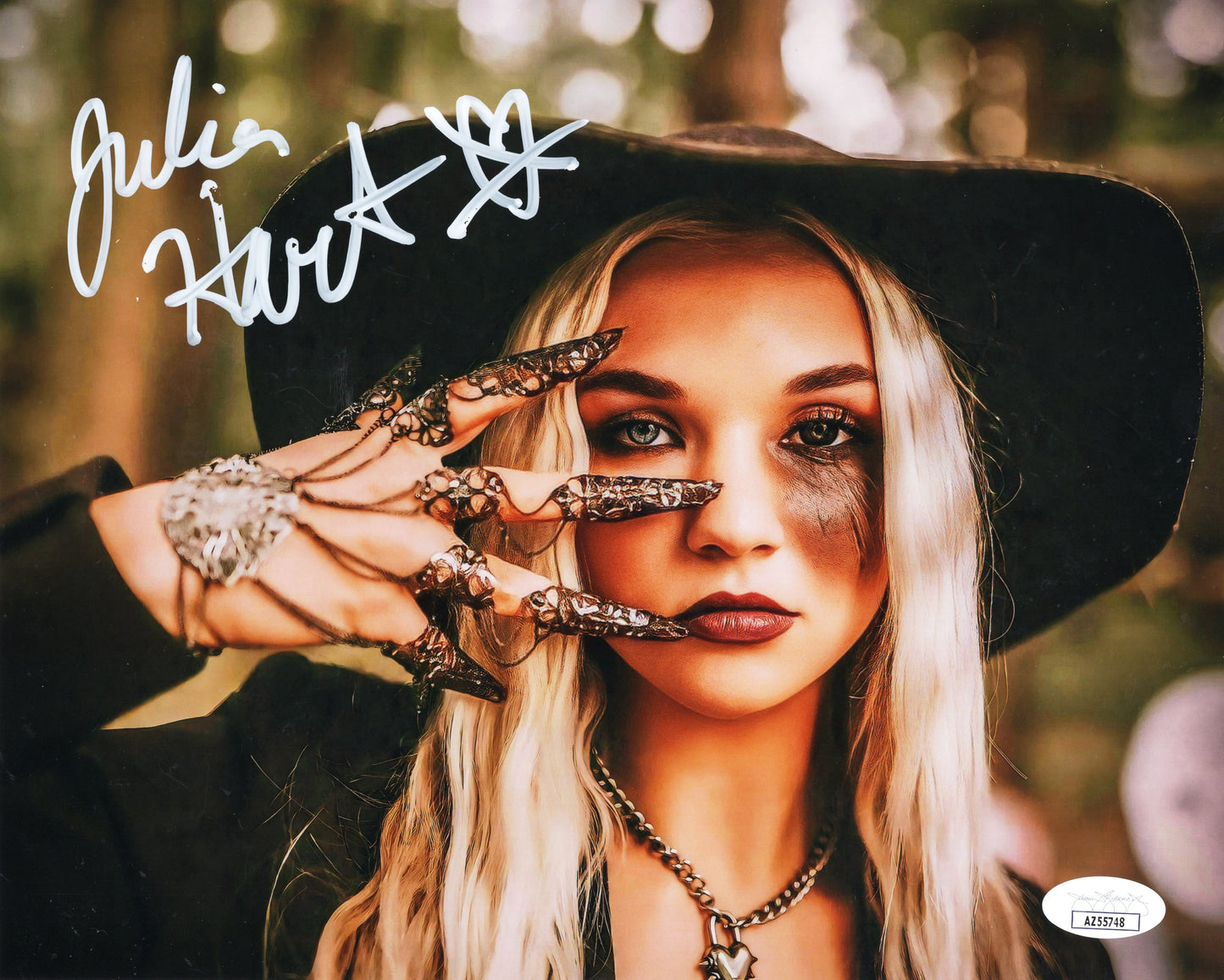 Julia Hart (8x10 Metallic) JSA COA AEW SEXY signed auto autographed