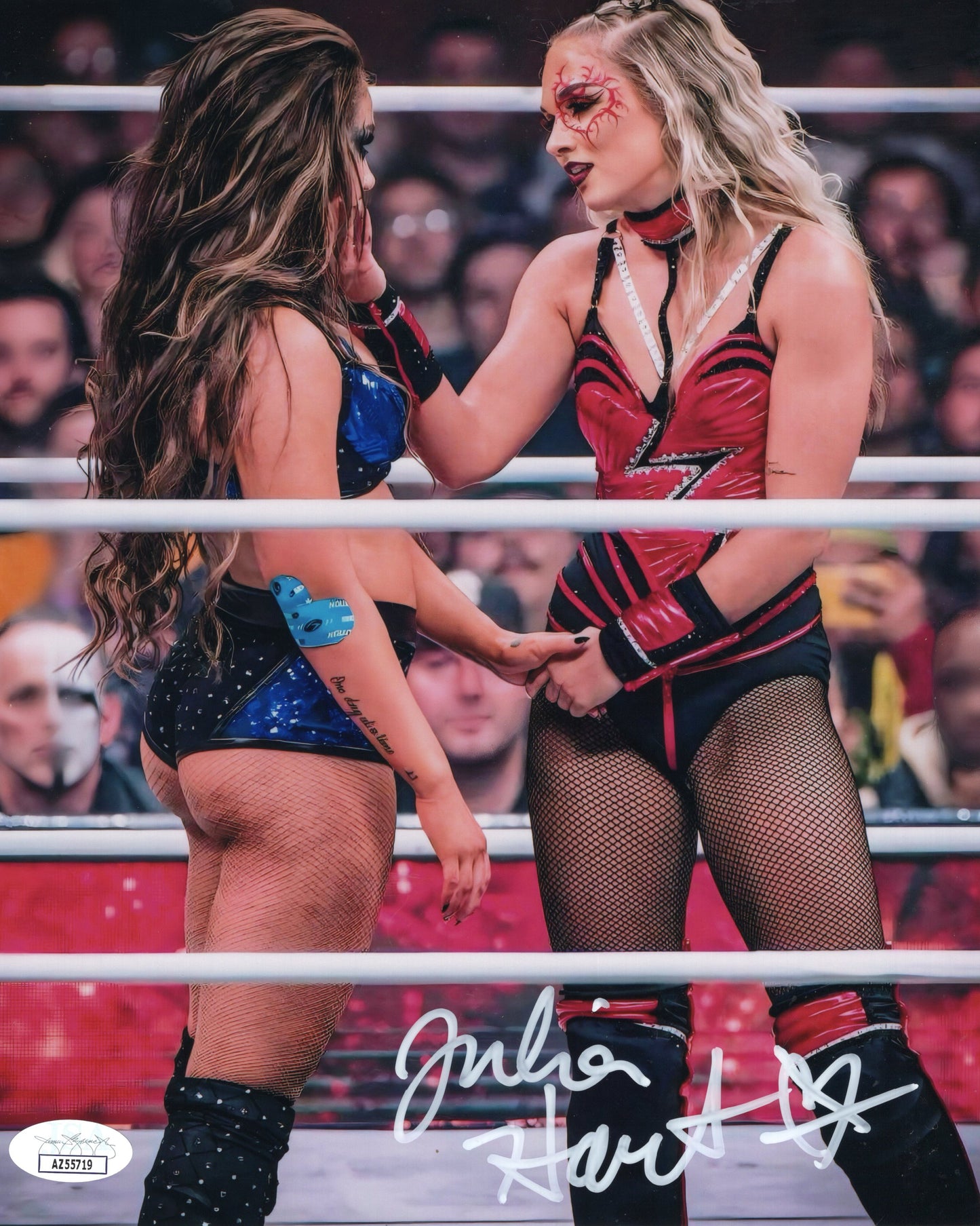 Julia Hart (8x10 Metallic) JSA COA AEW SEXY signed auto autographed