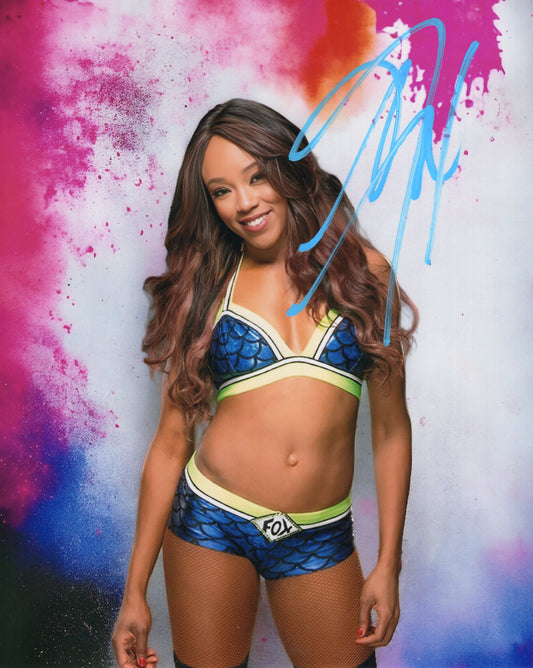 Alicia Fox (8x10 metallic) WWE photo signed auto autographed